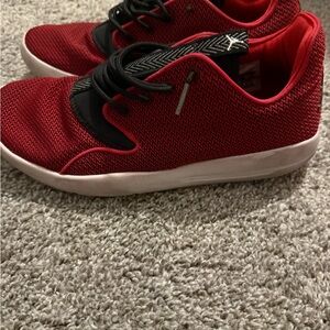 Jordan Red and Black Athletic Shoes